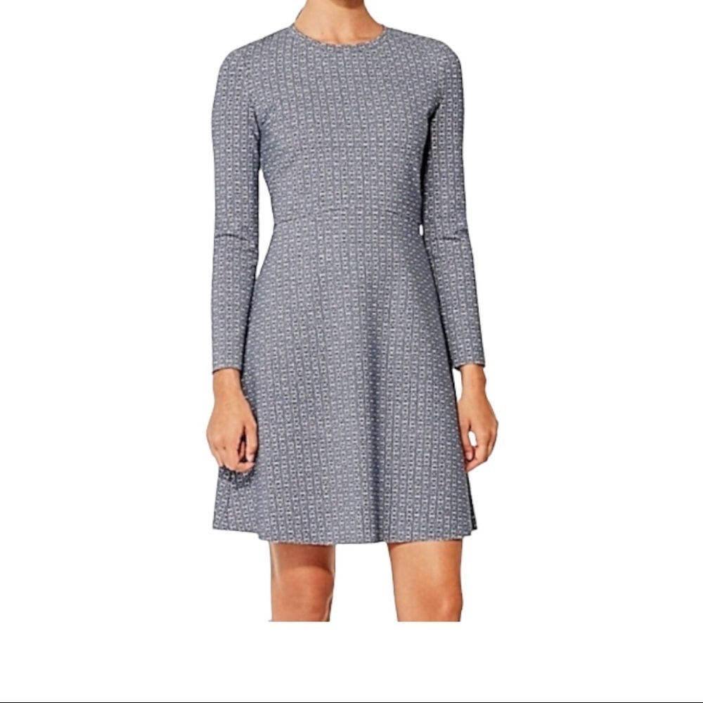 Tory Burch  Corinne Gemini link aline skater long sleeve dress